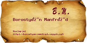 Borostyán Manfréd névjegykártya